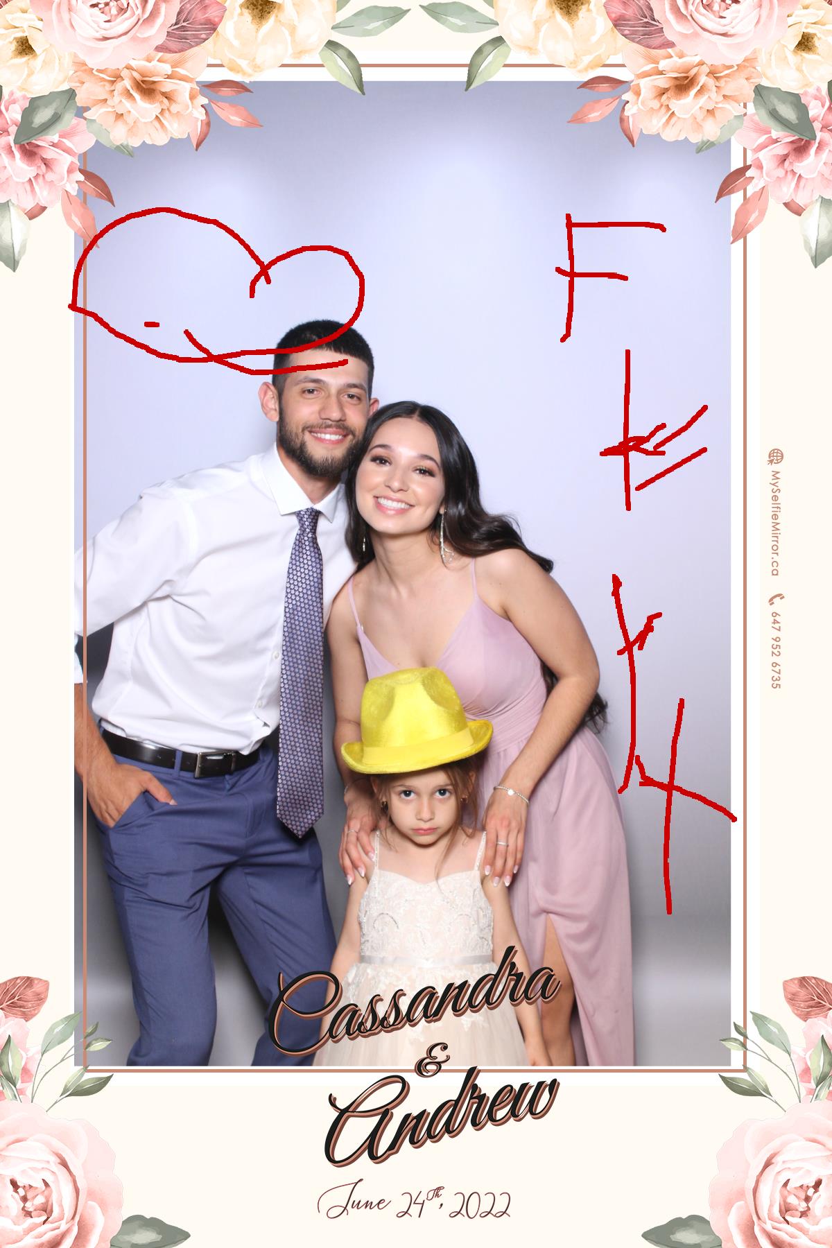 Cassandra & Andrew | View more photos from the event at gallery.myselfiemirror.ca/u/romanmyselfiemirrorca/Cassandra-Andrew