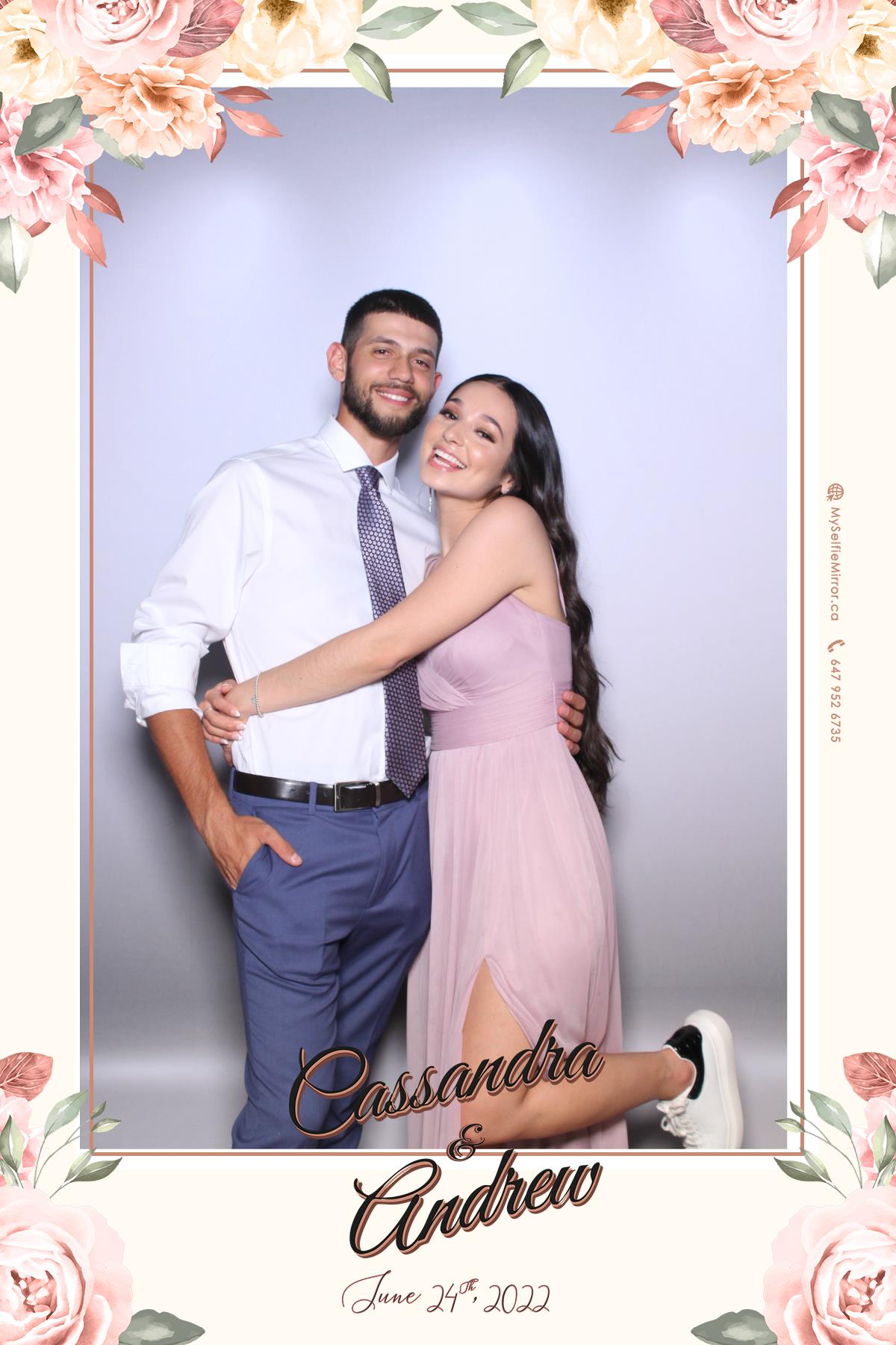 Cassandra & Andrew | View more photos from the event at gallery.myselfiemirror.ca/u/romanmyselfiemirrorca/Cassandra-Andrew
