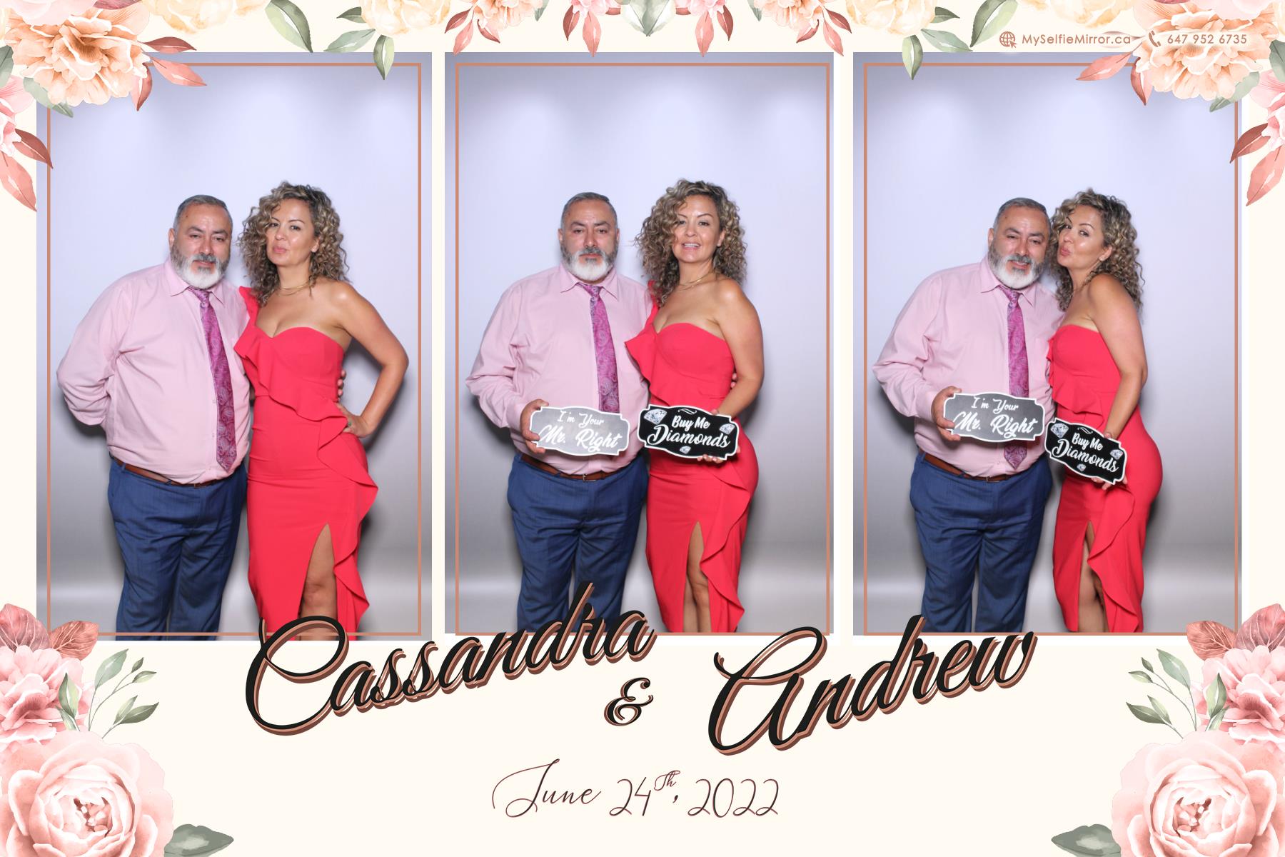 Cassandra & Andrew | View more photos from the event at gallery.myselfiemirror.ca/u/romanmyselfiemirrorca/Cassandra-Andrew