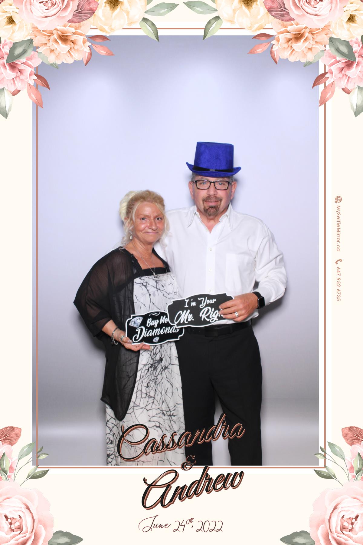 Cassandra & Andrew | View more photos from the event at gallery.myselfiemirror.ca/u/romanmyselfiemirrorca/Cassandra-Andrew