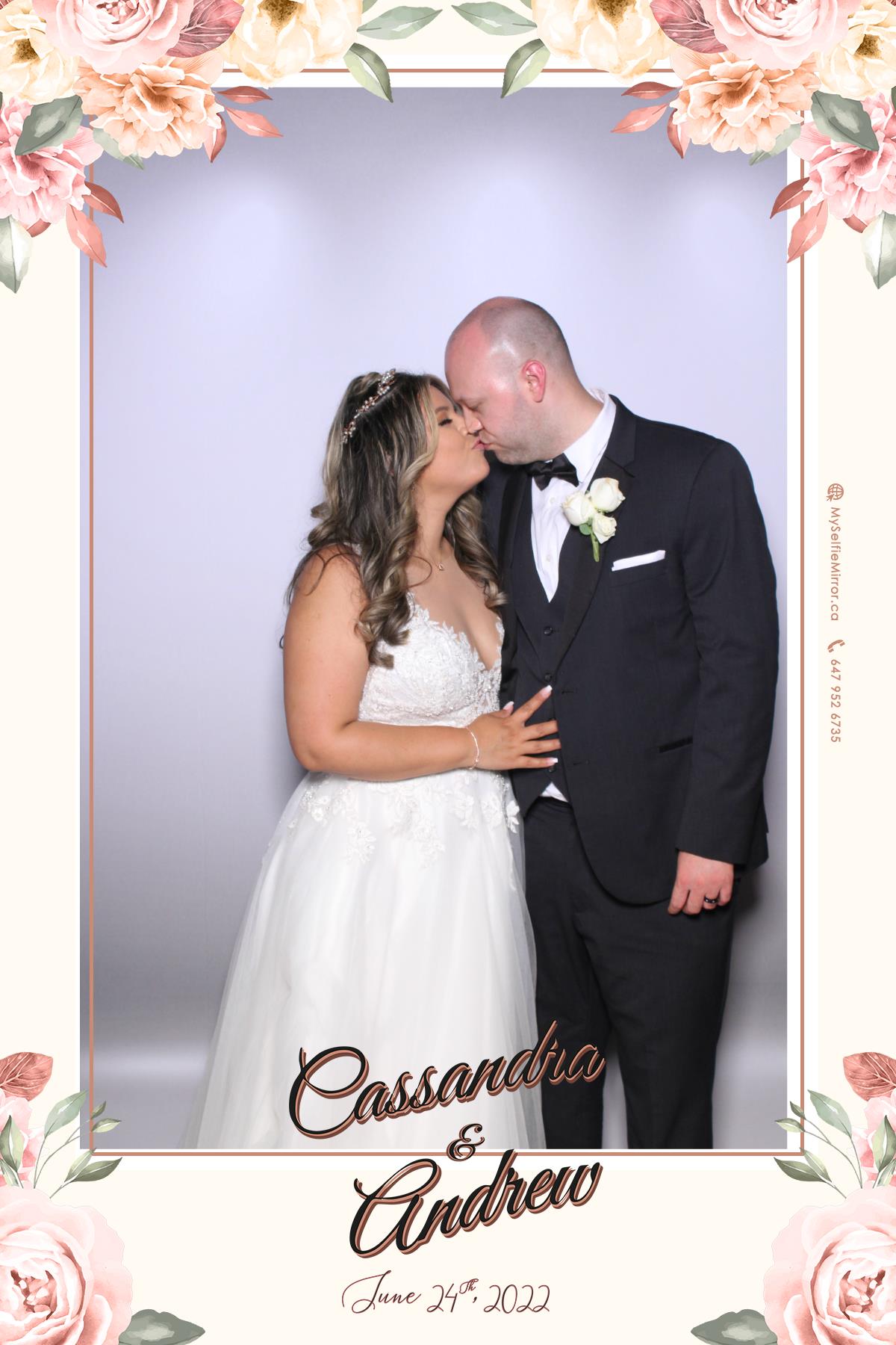 Cassandra & Andrew | View more photos from the event at gallery.myselfiemirror.ca/u/romanmyselfiemirrorca/Cassandra-Andrew