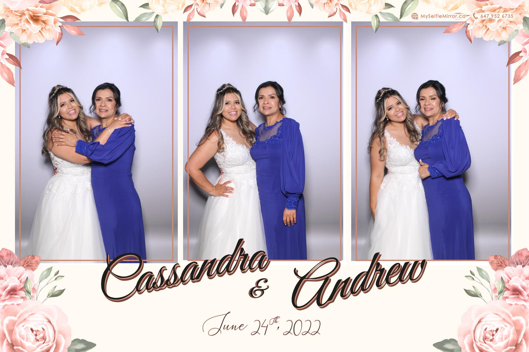 Cassandra & Andrew | View more photos from the event at gallery.myselfiemirror.ca/u/romanmyselfiemirrorca/Cassandra-Andrew
