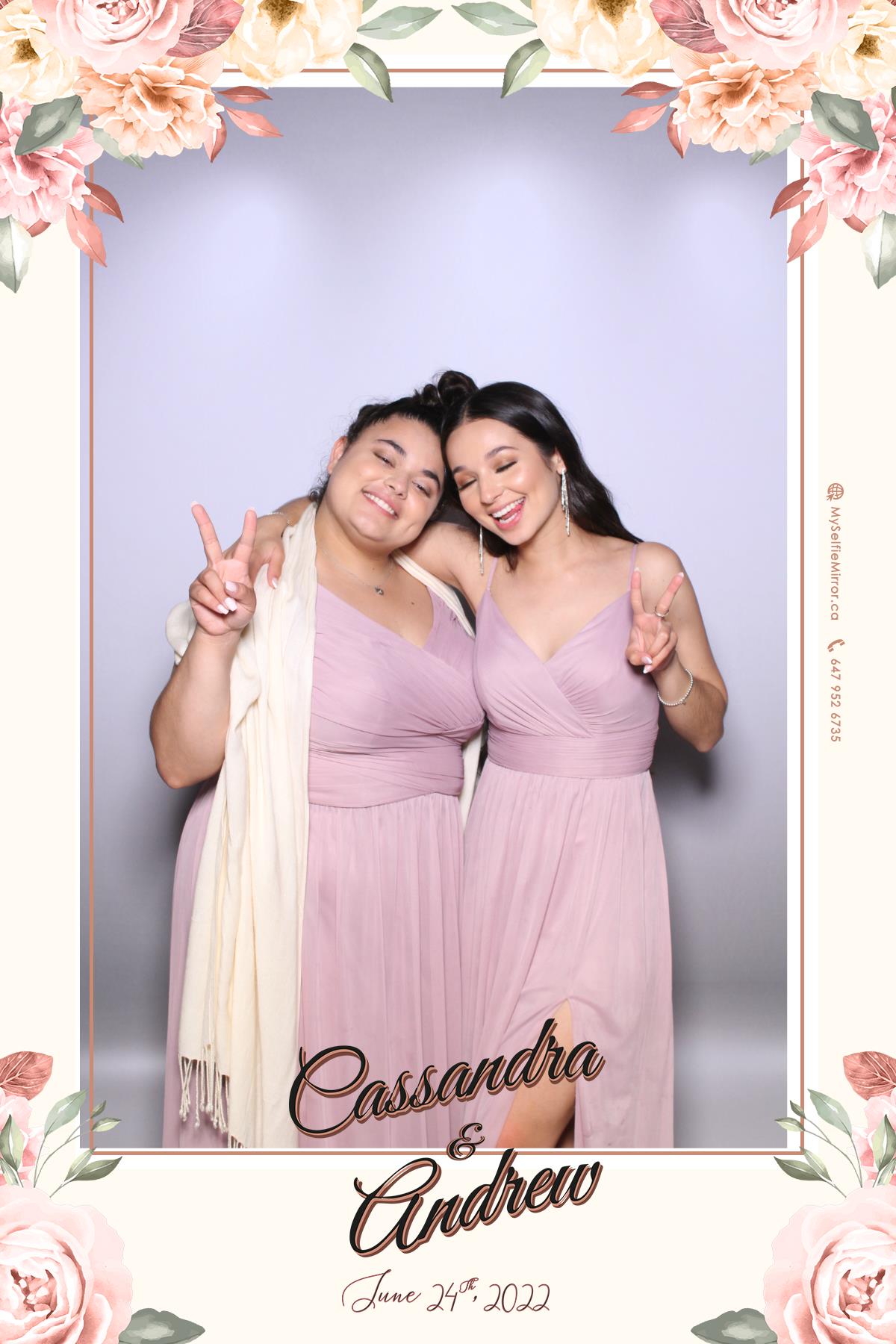 Cassandra & Andrew | View more photos from the event at gallery.myselfiemirror.ca/u/romanmyselfiemirrorca/Cassandra-Andrew