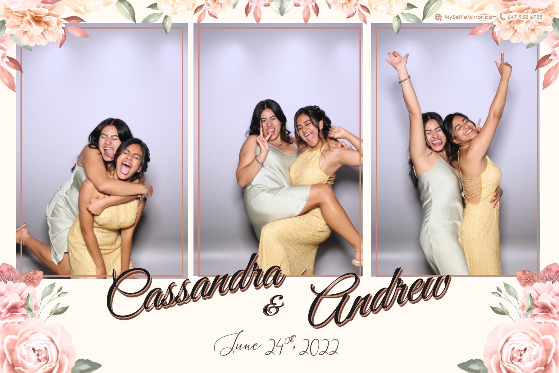 Cassandra & Andrew | View more photos from the event at gallery.myselfiemirror.ca/u/romanmyselfiemirrorca/Cassandra-Andrew