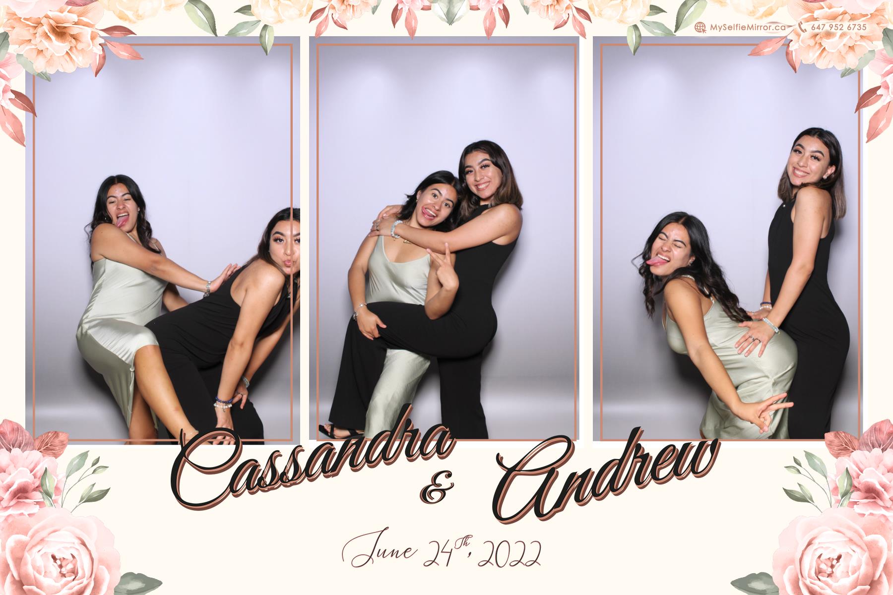 Cassandra & Andrew | View more photos from the event at gallery.myselfiemirror.ca/u/romanmyselfiemirrorca/Cassandra-Andrew