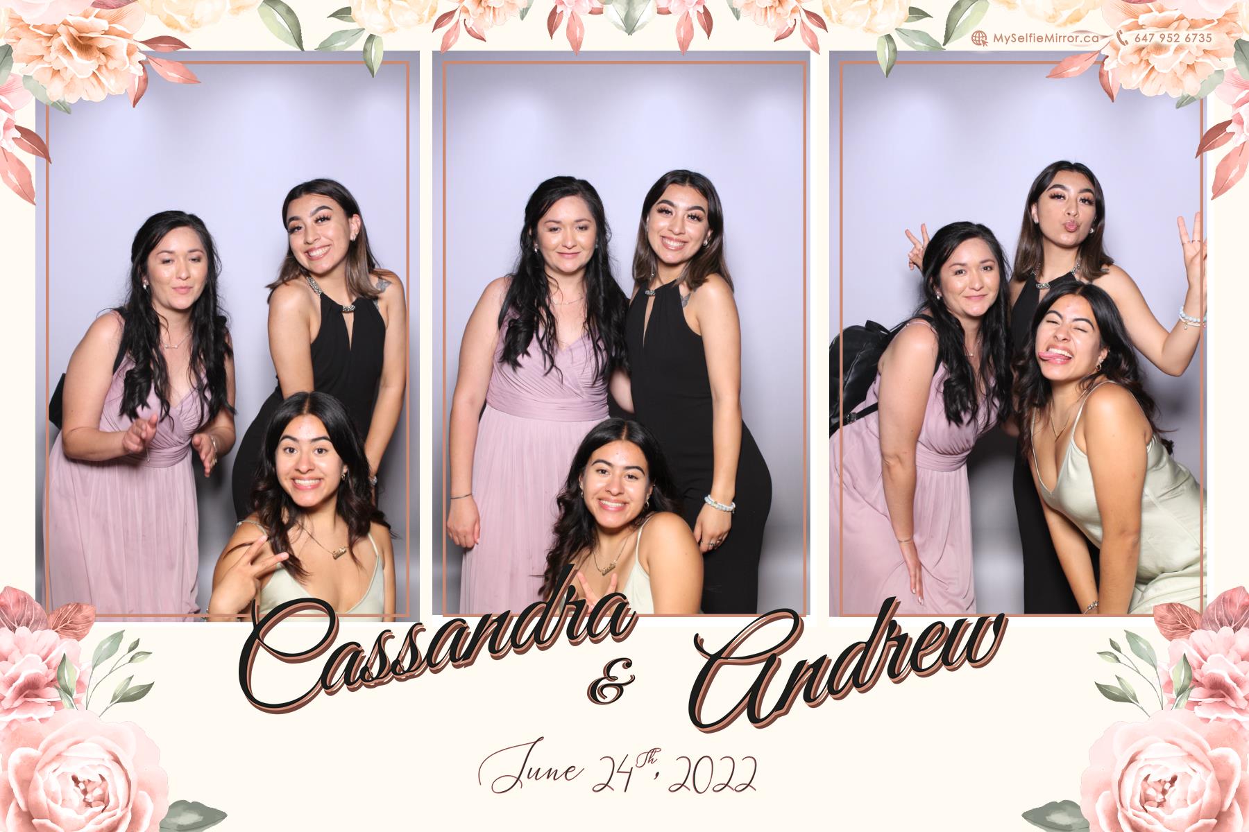 Cassandra & Andrew | View more photos from the event at gallery.myselfiemirror.ca/u/romanmyselfiemirrorca/Cassandra-Andrew