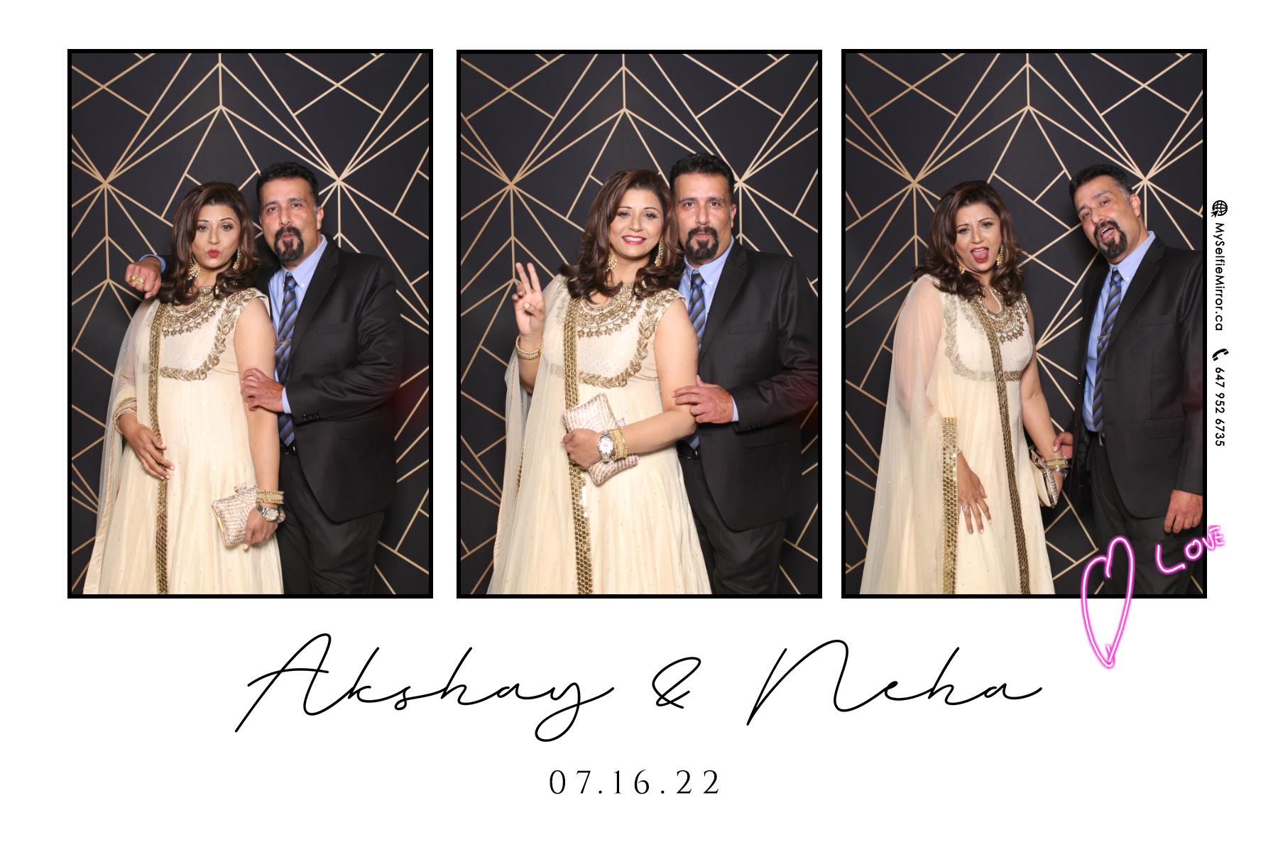 Neha & Akshay | View more photos from the event at gallery.myselfiemirror.ca/u/romanmyselfiemirrorca/Neha-Akshay