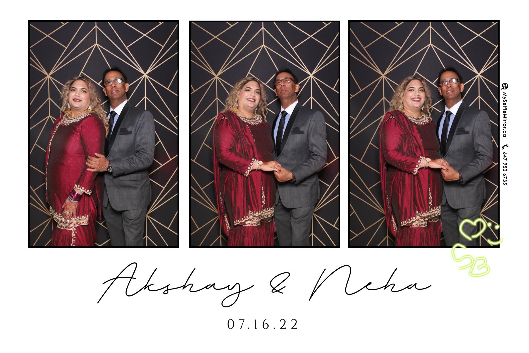 Neha & Akshay | View more photos from the event at gallery.myselfiemirror.ca/u/romanmyselfiemirrorca/Neha-Akshay