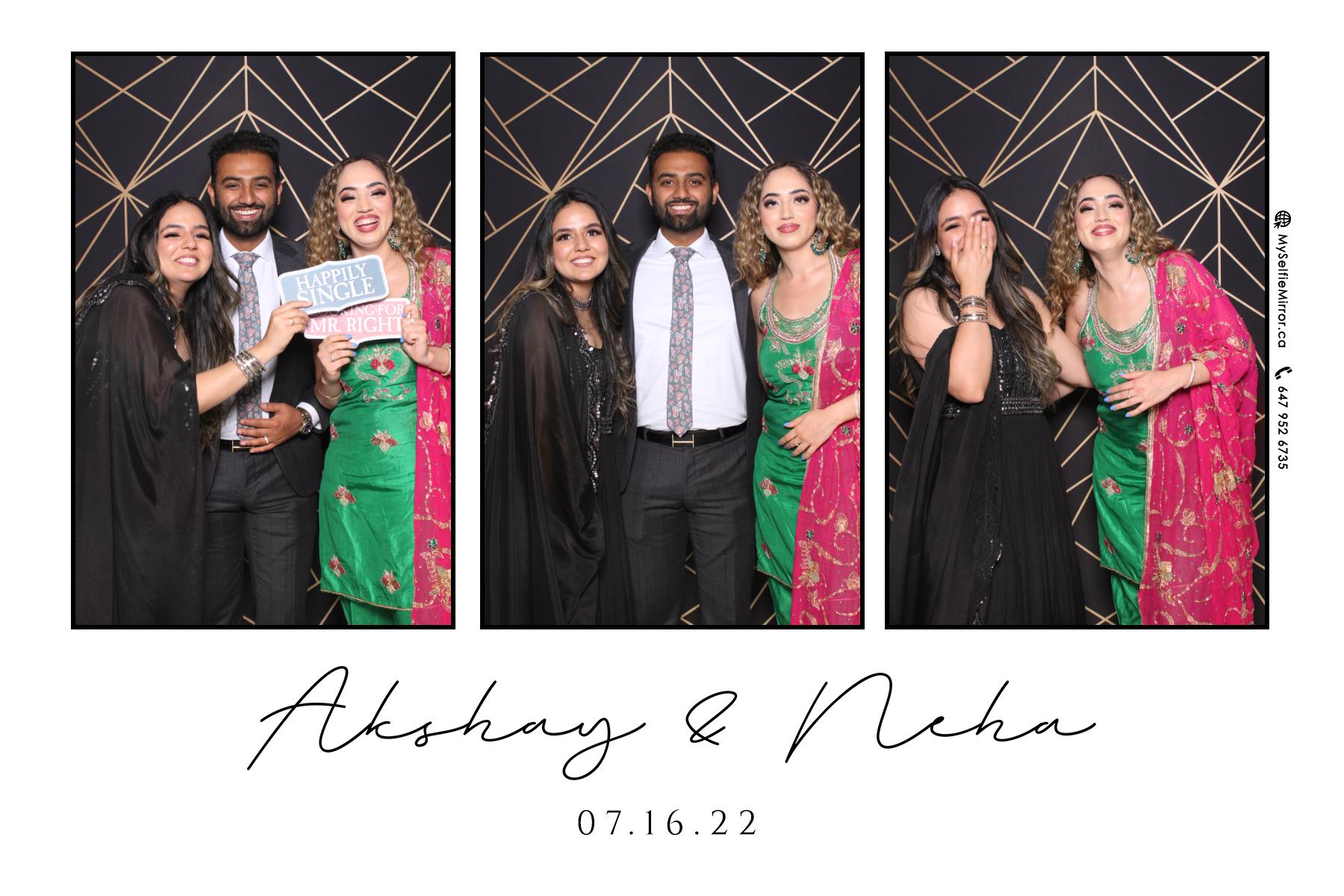 Neha & Akshay | View more photos from the event at gallery.myselfiemirror.ca/u/romanmyselfiemirrorca/Neha-Akshay