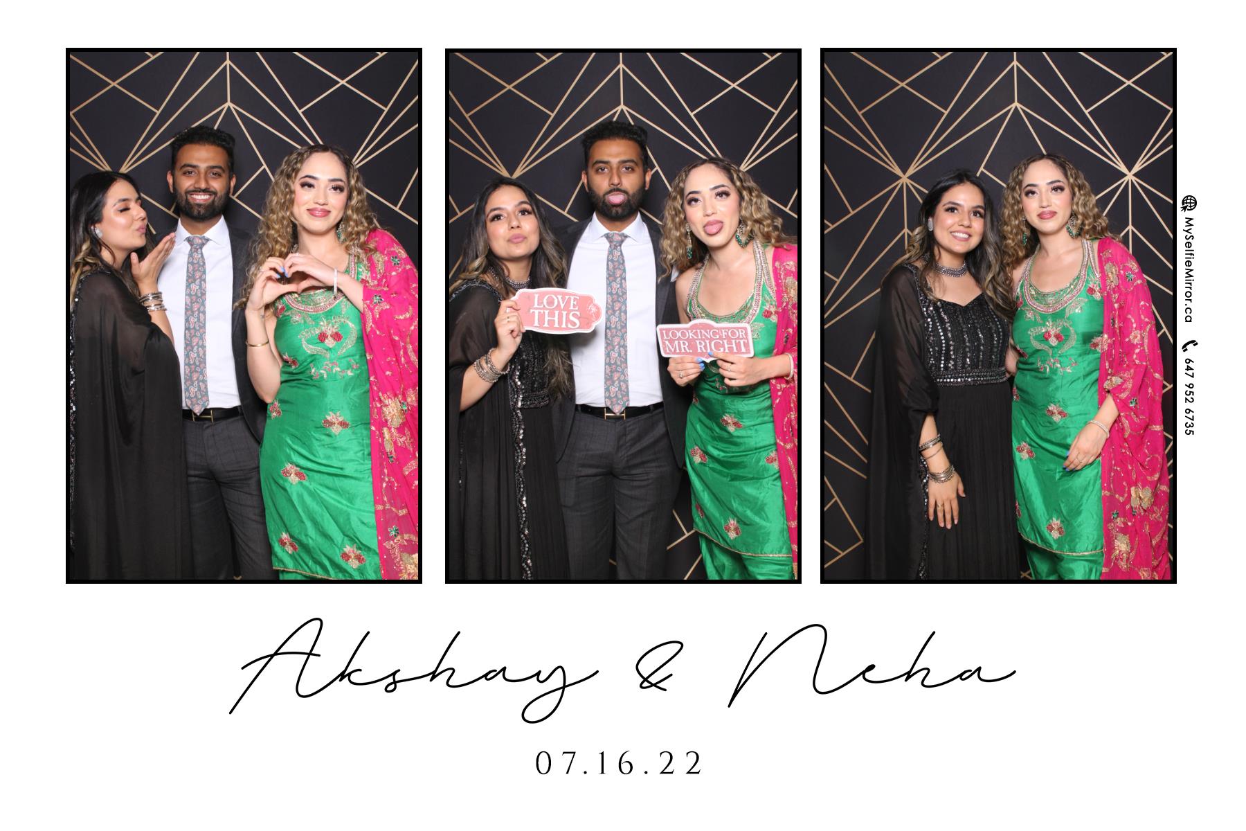 Neha & Akshay | View more photos from the event at gallery.myselfiemirror.ca/u/romanmyselfiemirrorca/Neha-Akshay