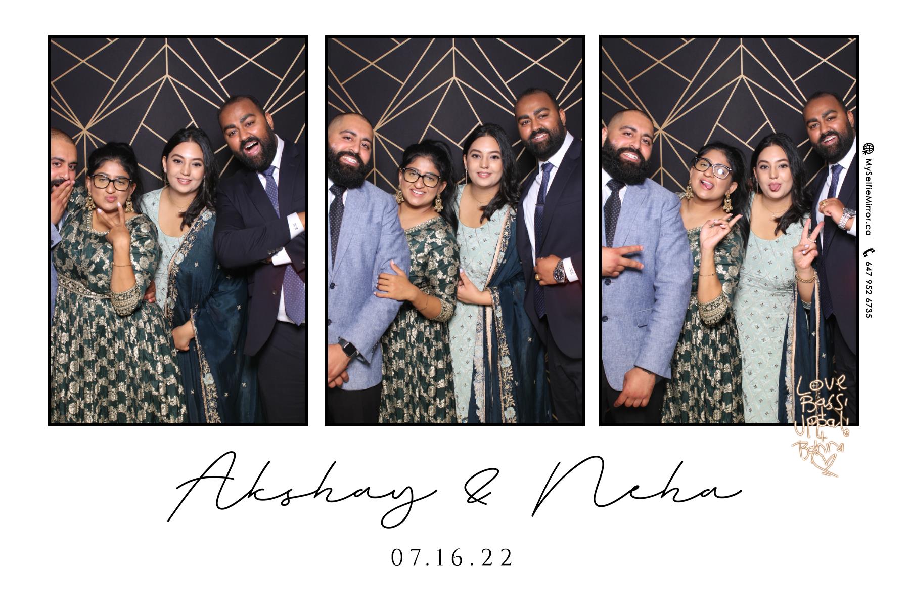 Neha & Akshay | View more photos from the event at gallery.myselfiemirror.ca/u/romanmyselfiemirrorca/Neha-Akshay