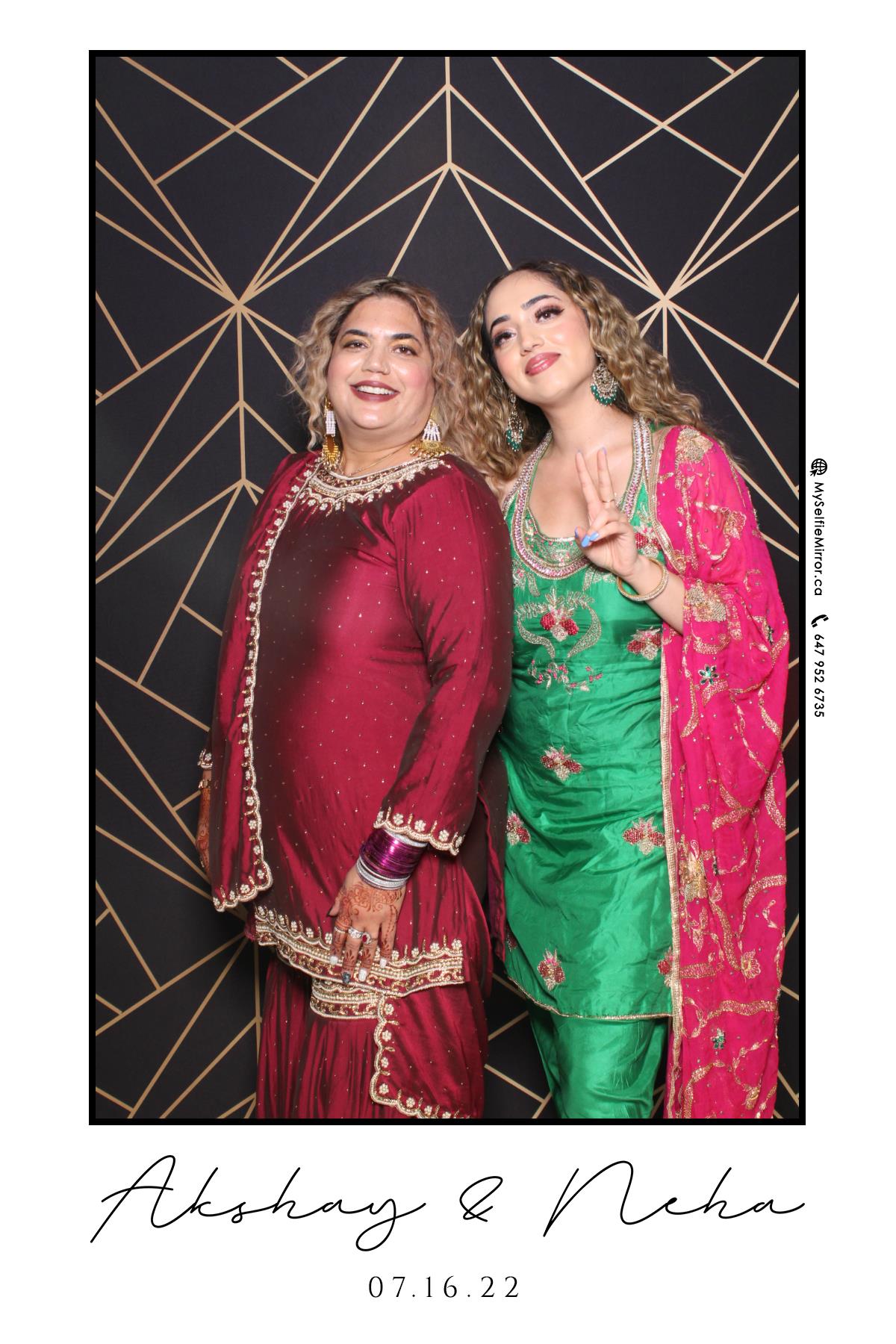 Neha & Akshay | View more photos from the event at gallery.myselfiemirror.ca/u/romanmyselfiemirrorca/Neha-Akshay
