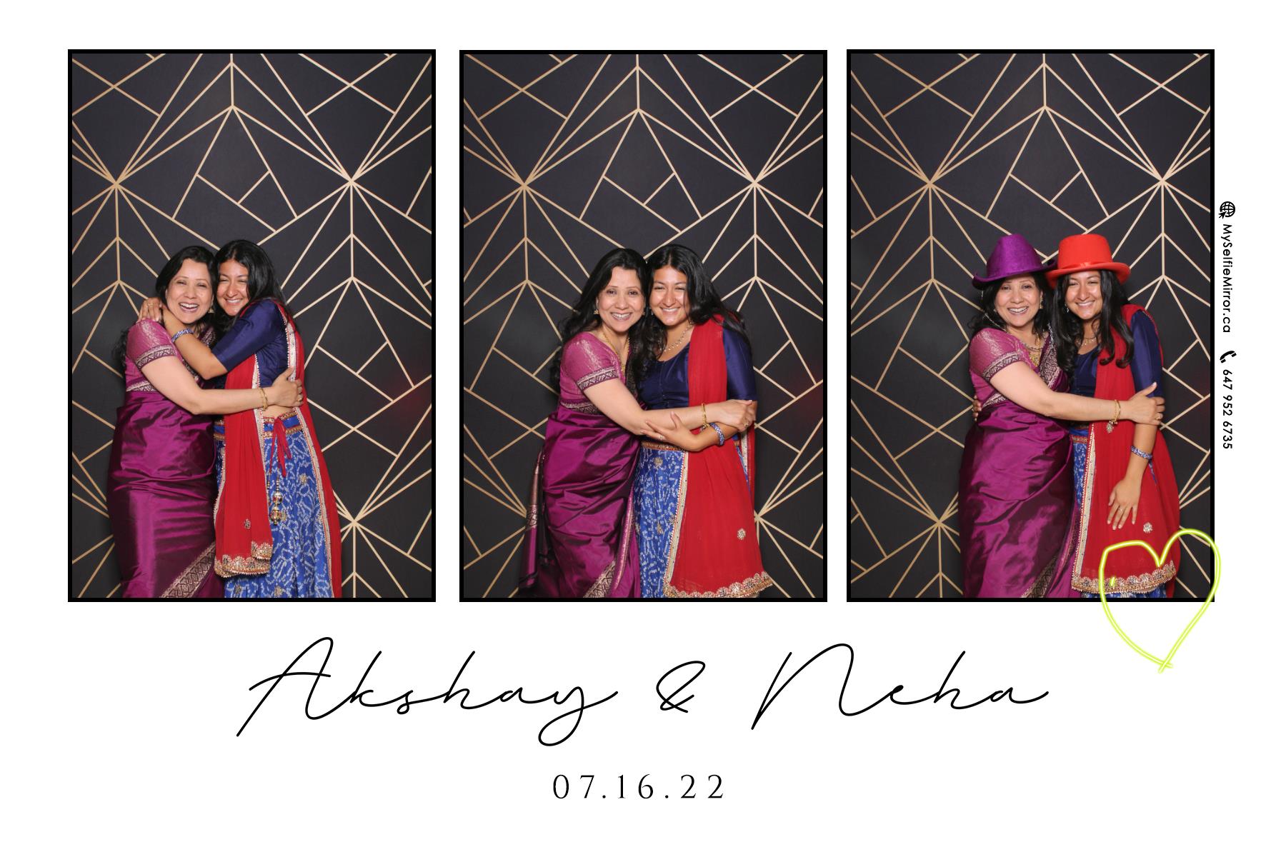 Neha & Akshay | View more photos from the event at gallery.myselfiemirror.ca/u/romanmyselfiemirrorca/Neha-Akshay
