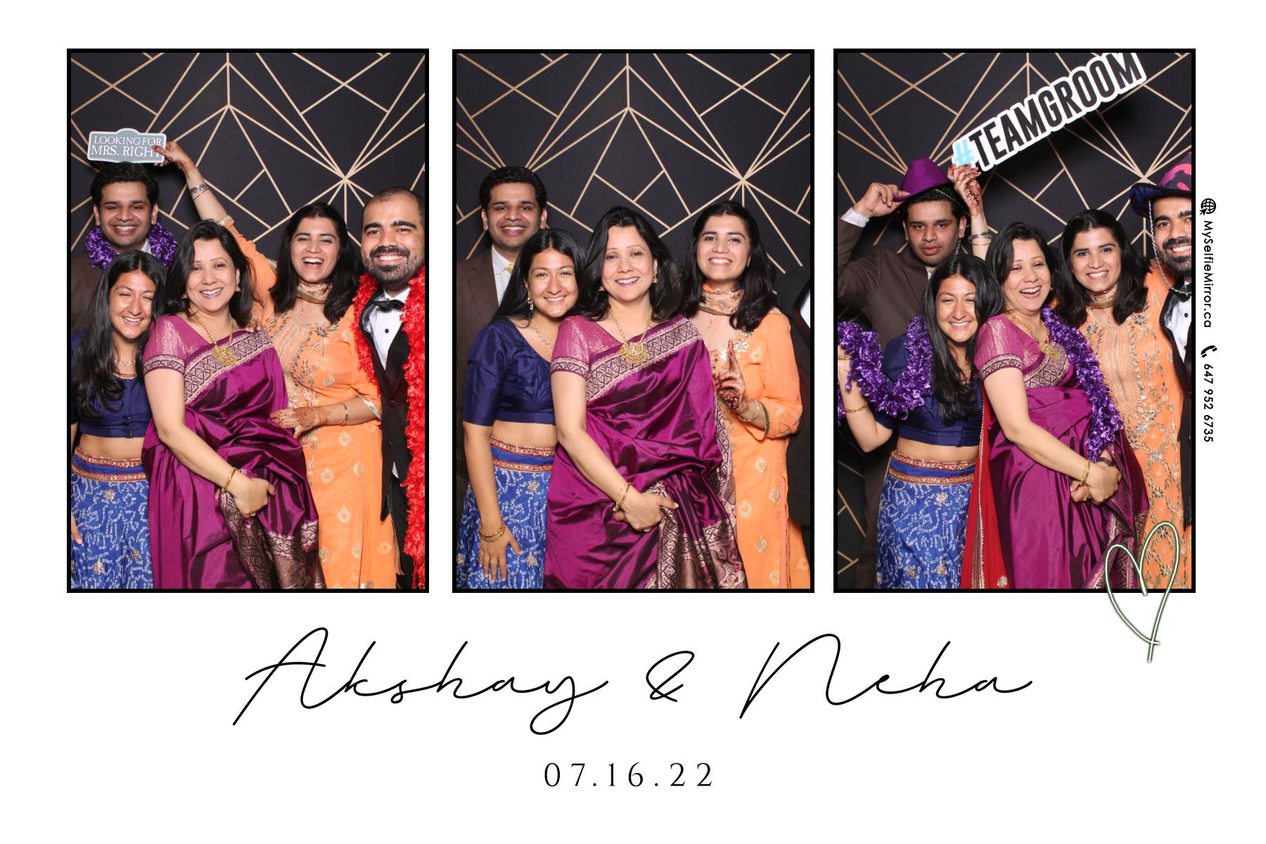 Neha & Akshay | View more photos from the event at gallery.myselfiemirror.ca/u/romanmyselfiemirrorca/Neha-Akshay