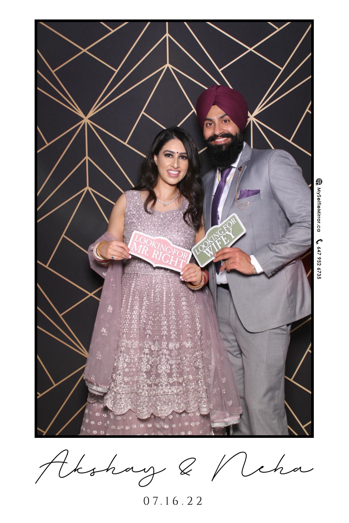 Neha & Akshay | View more photos from the event at gallery.myselfiemirror.ca/u/romanmyselfiemirrorca/Neha-Akshay