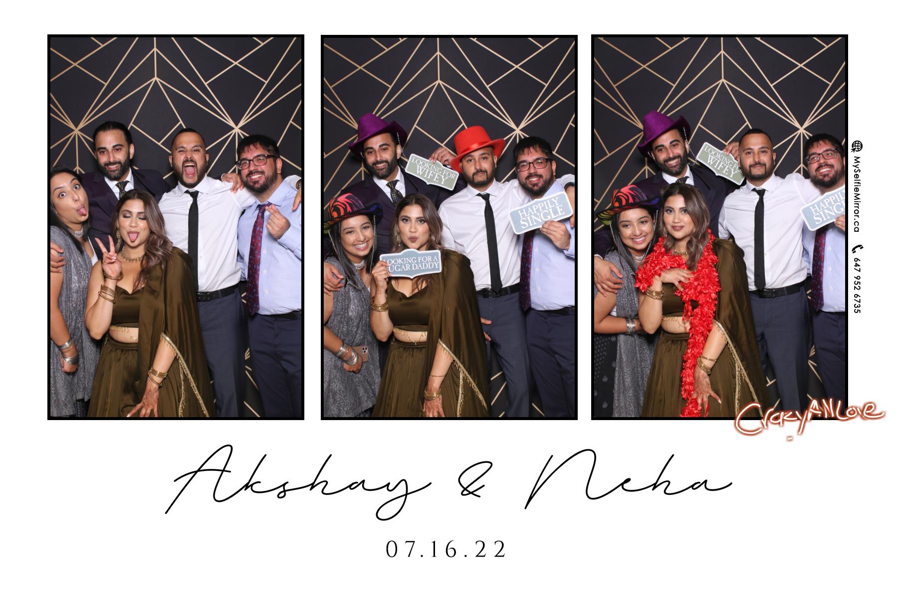 Neha & Akshay | View more photos from the event at gallery.myselfiemirror.ca/u/romanmyselfiemirrorca/Neha-Akshay