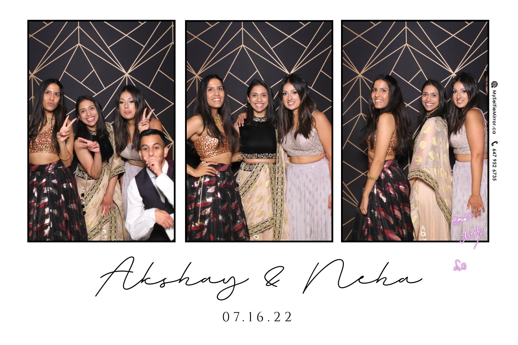 Neha & Akshay | View more photos from the event at gallery.myselfiemirror.ca/u/romanmyselfiemirrorca/Neha-Akshay