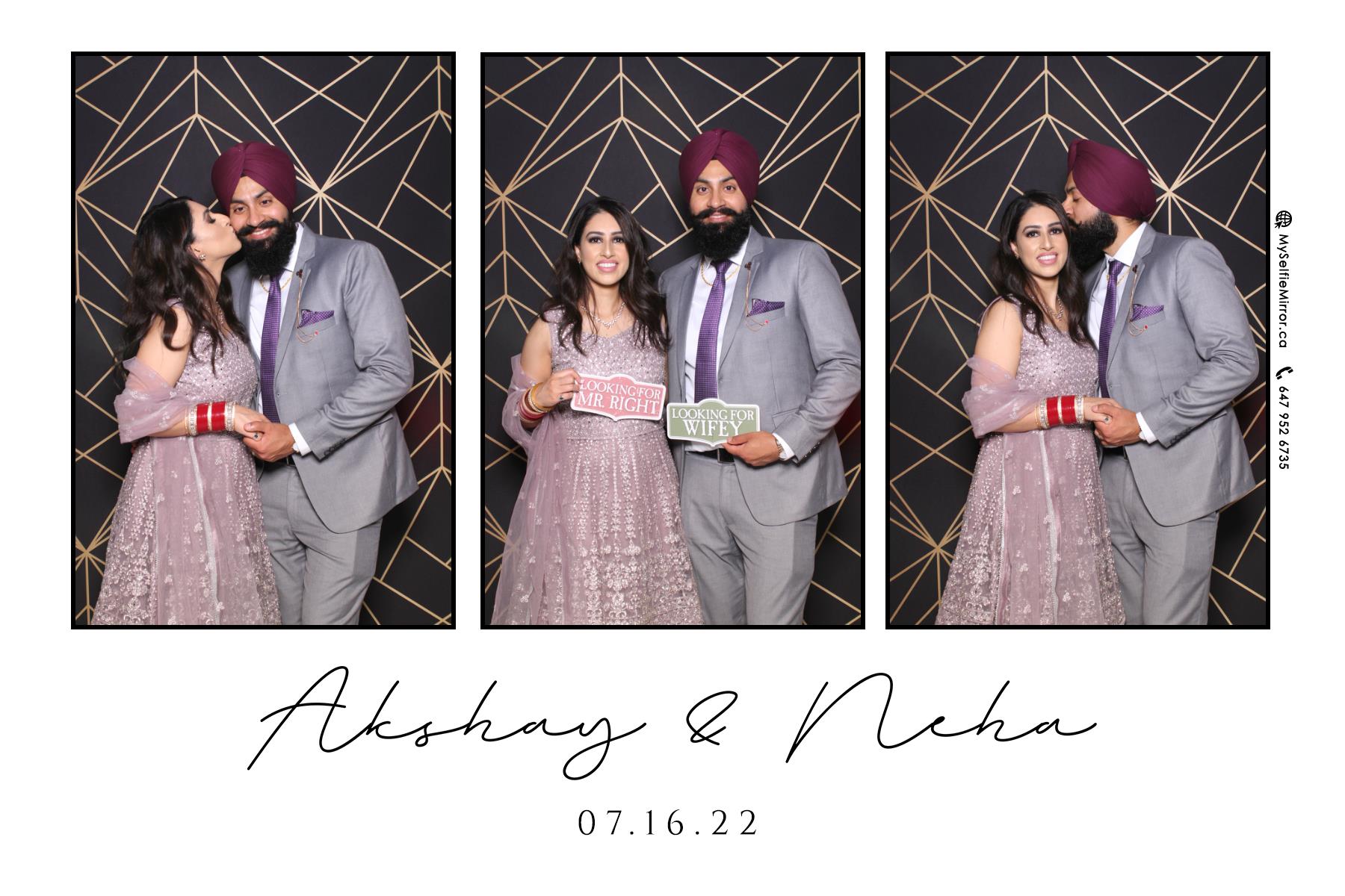 Neha & Akshay | View more photos from the event at gallery.myselfiemirror.ca/u/romanmyselfiemirrorca/Neha-Akshay