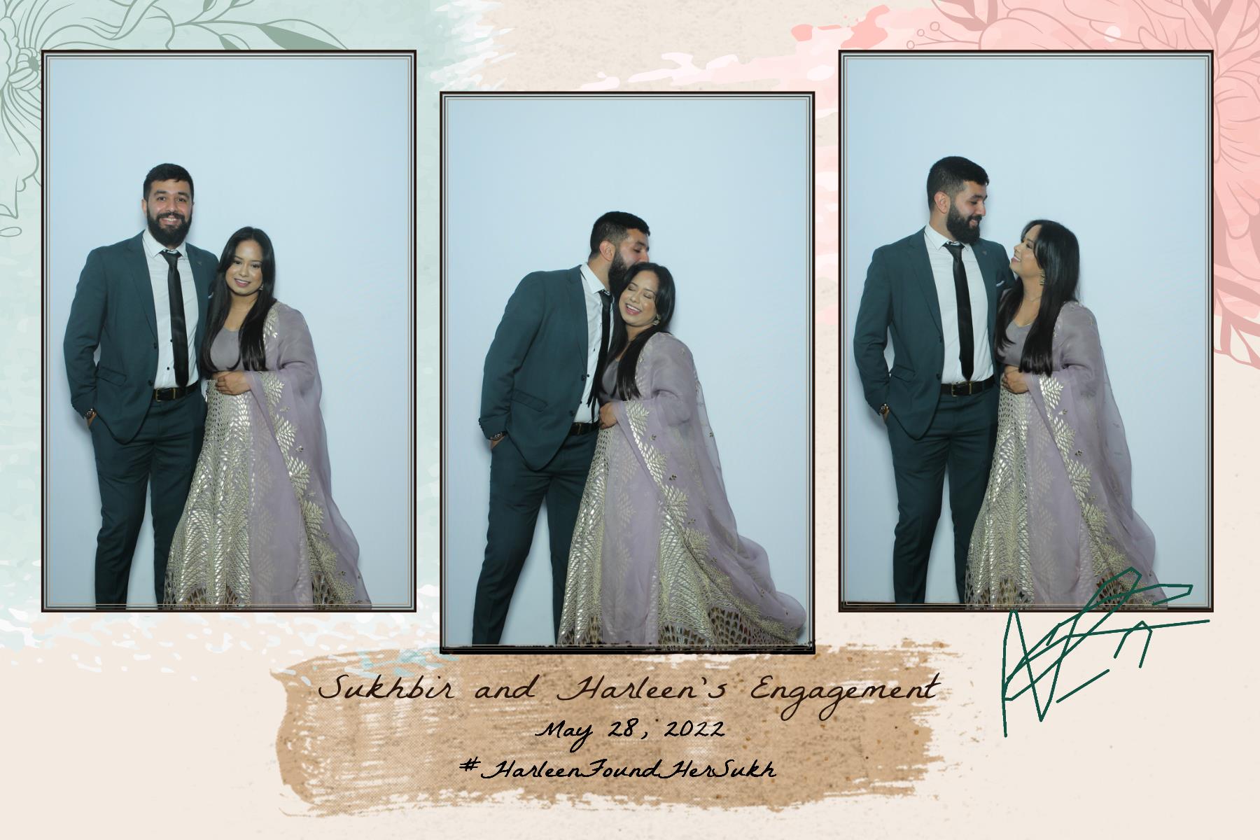 Sukhbir & Harleen's Engagement  | View more photos from the event at gallery.myselfiemirror.ca/u/romanmyselfiemirrorca/Sukhbir-Harleens-Engagement