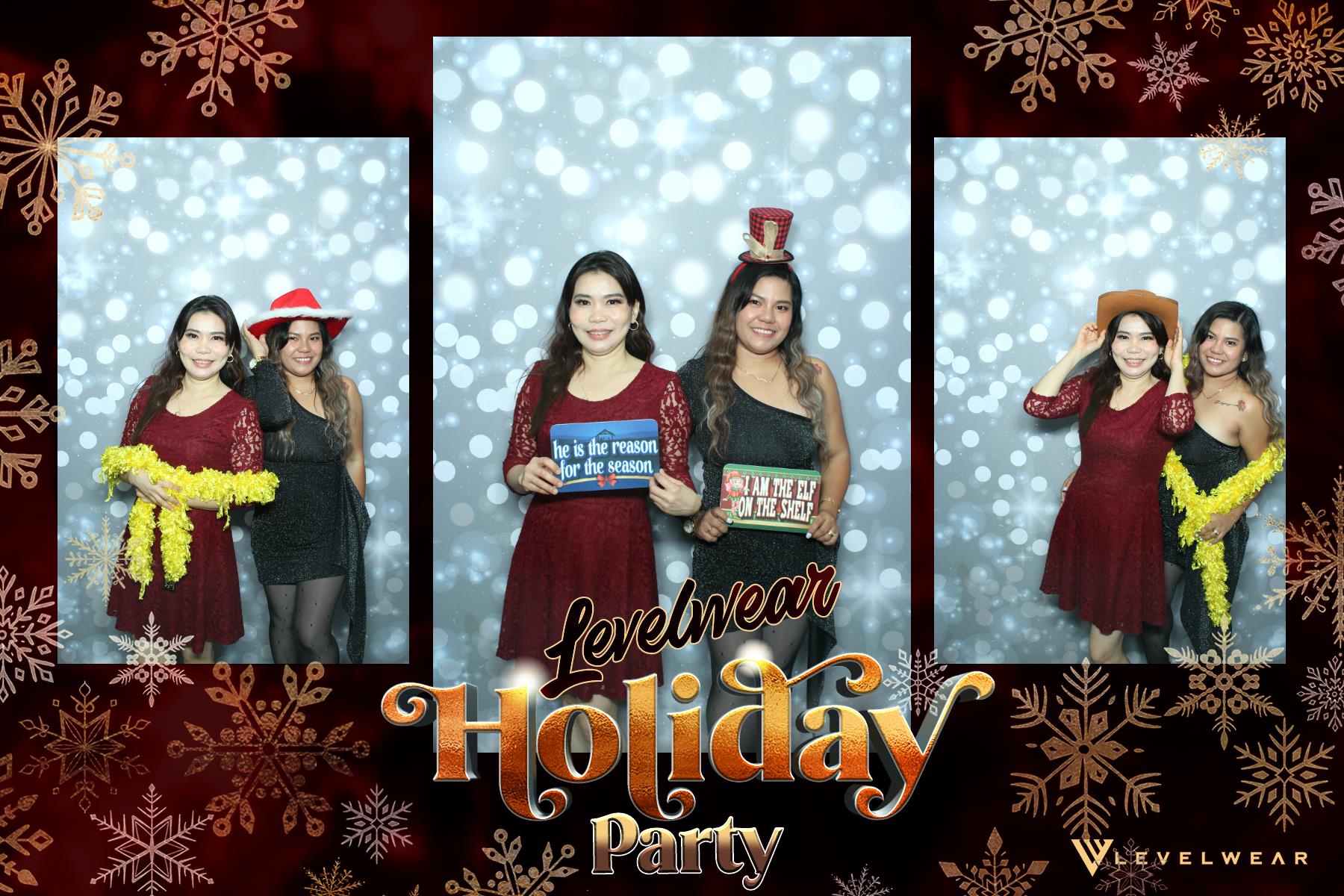 Levelwear Holiday Party | View more photos from the event at gallery.myselfiemirror.ca/u/romanmyselfiemirrorca/Levelwear-Holiday-Party