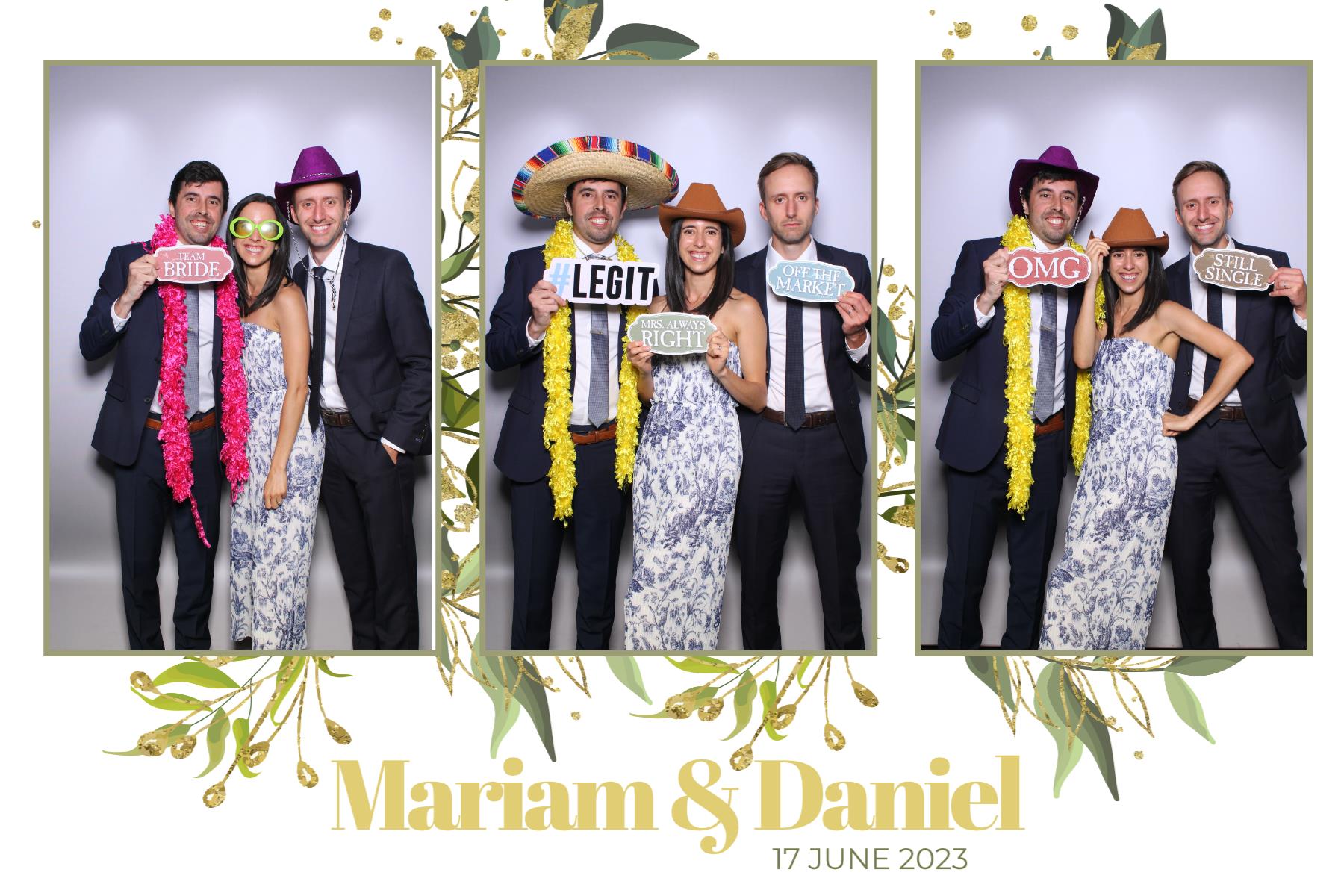 Mariam & Daniel  | View more photos from the event at gallery.myselfiemirror.ca/u/romanmyselfiemirrorca/Mariam-Daniel