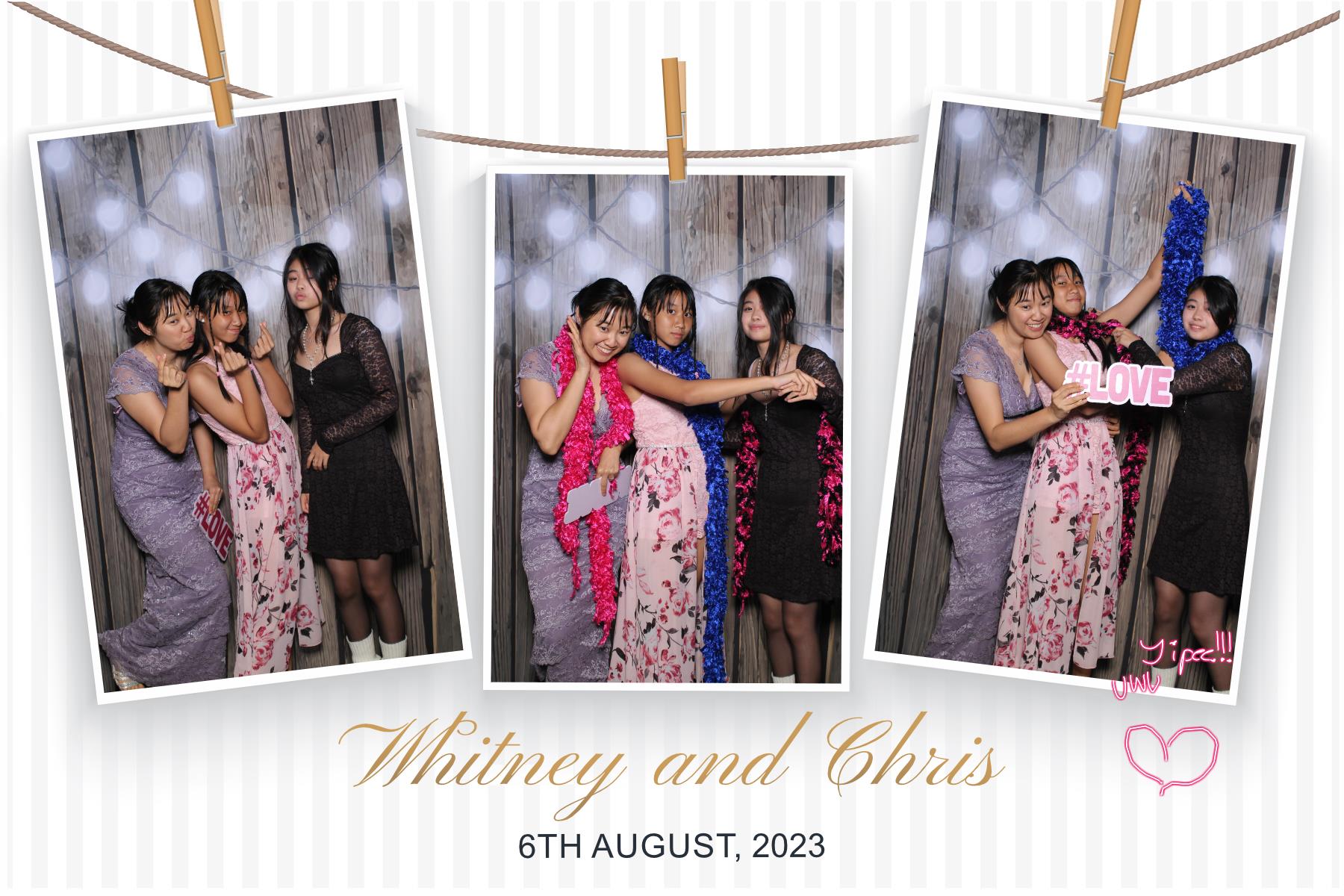 Whitney & Chris  | View more photos from the event at gallery.myselfiemirror.ca/u/romanmyselfiemirrorca/Whitney-Chris