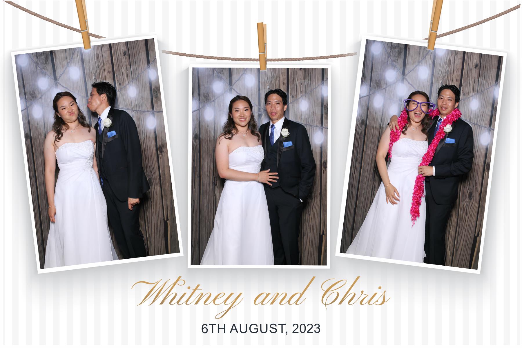 Whitney & Chris  | View more photos from the event at gallery.myselfiemirror.ca/u/romanmyselfiemirrorca/Whitney-Chris