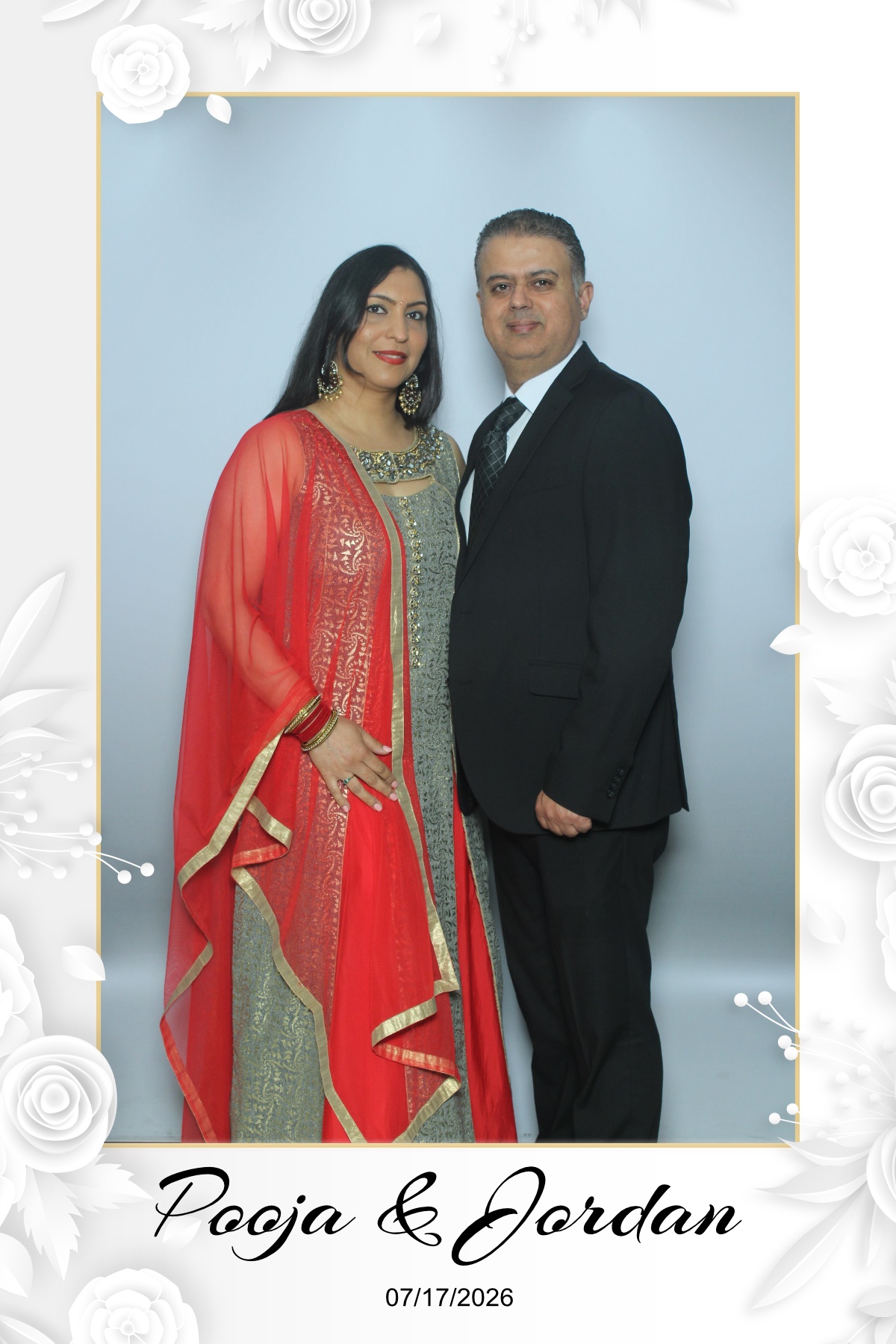 Pooja & Jordan | View more photos from the event at gallery.myselfiemirror.ca/u/romanmyselfiemirrorca/Pooja-Jordan