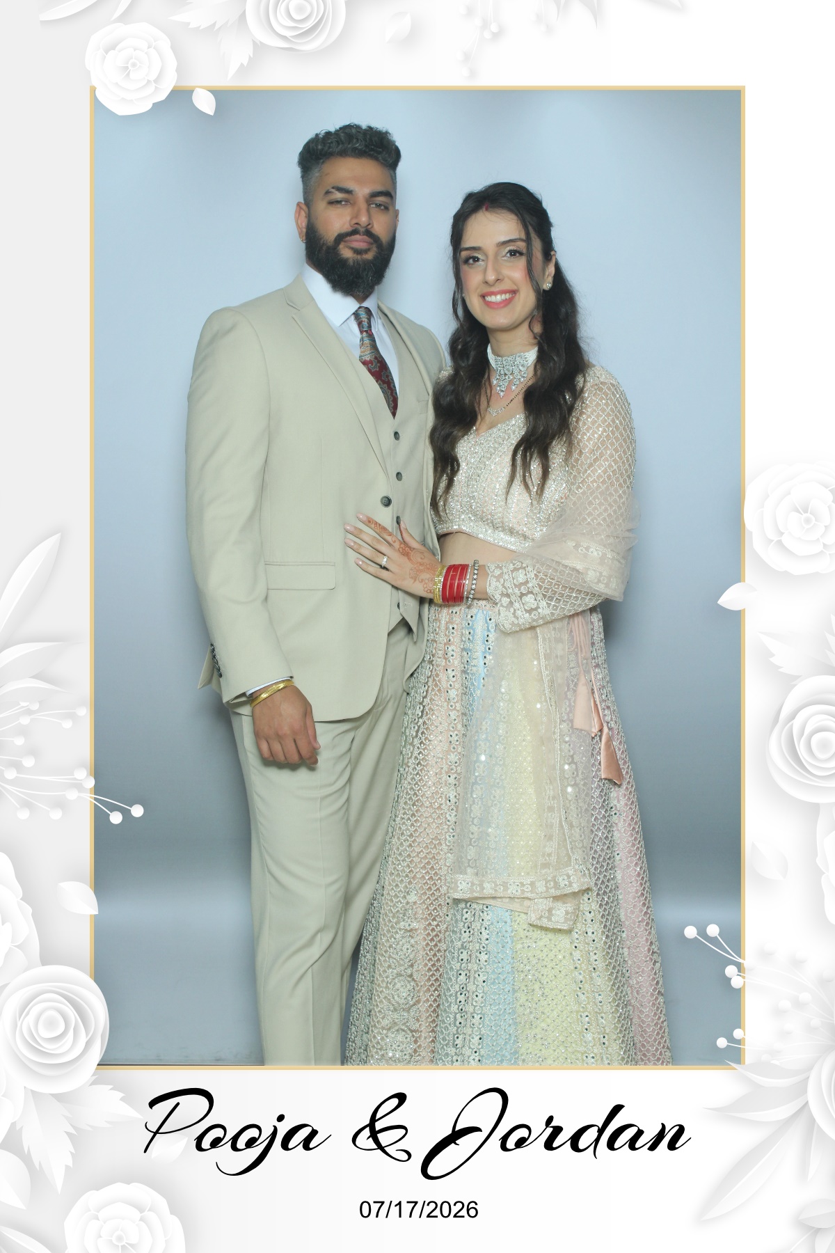 Pooja & Jordan | View more photos from the event at gallery.myselfiemirror.ca/u/romanmyselfiemirrorca/Pooja-Jordan