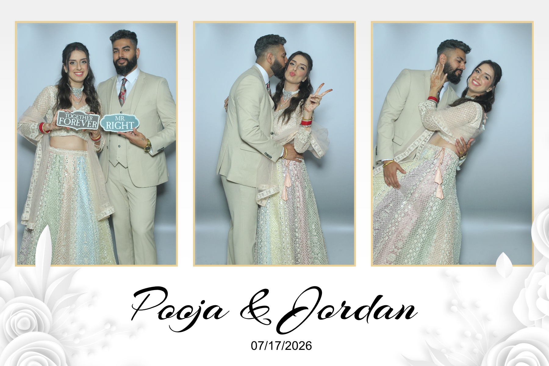 Pooja & Jordan | View more photos from the event at gallery.myselfiemirror.ca/u/romanmyselfiemirrorca/Pooja-Jordan