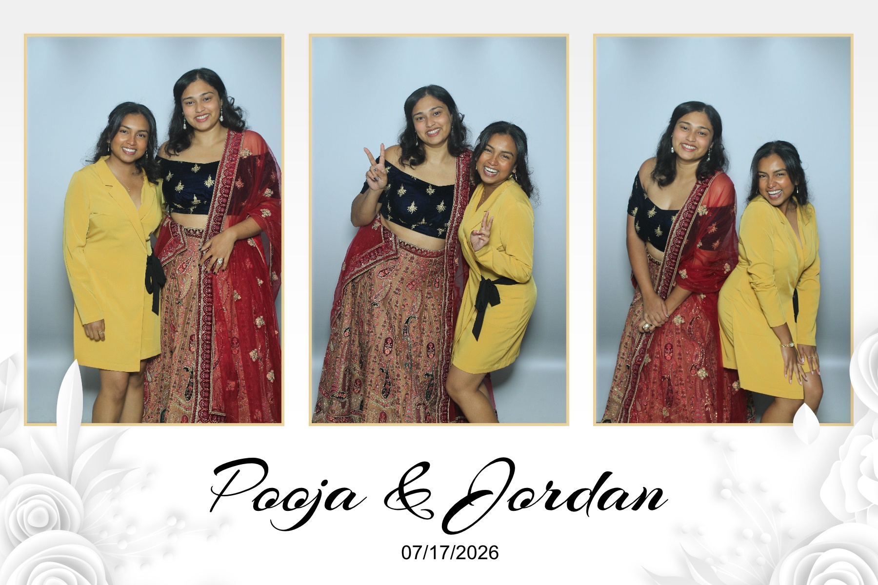 Pooja & Jordan | View more photos from the event at gallery.myselfiemirror.ca/u/romanmyselfiemirrorca/Pooja-Jordan