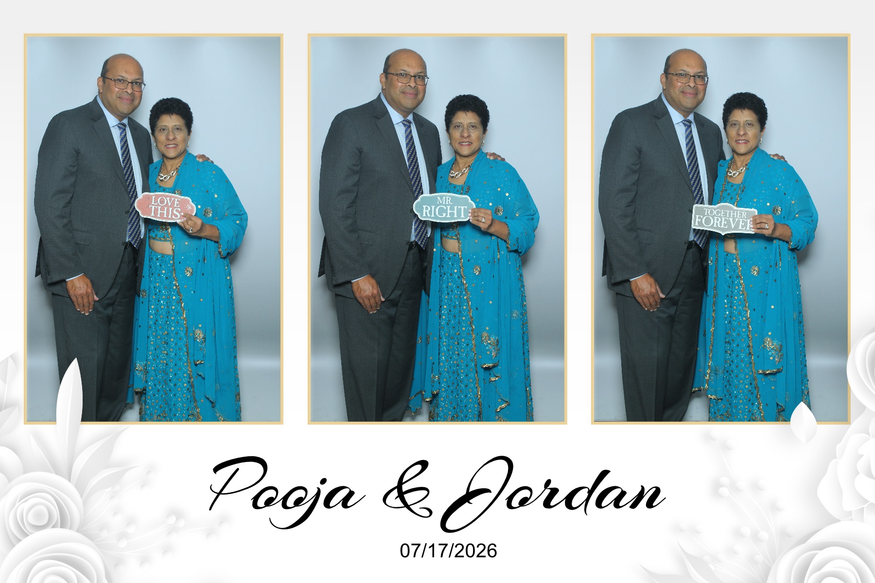 Pooja & Jordan | View more photos from the event at gallery.myselfiemirror.ca/u/romanmyselfiemirrorca/Pooja-Jordan