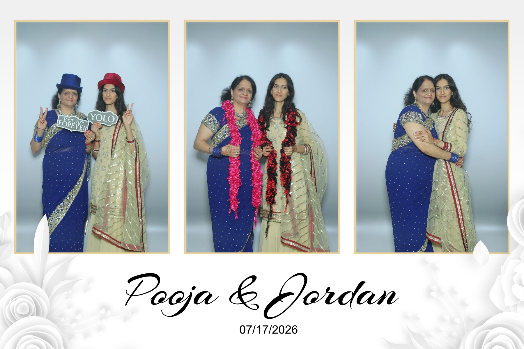 Pooja & Jordan | View more photos from the event at gallery.myselfiemirror.ca/u/romanmyselfiemirrorca/Pooja-Jordan