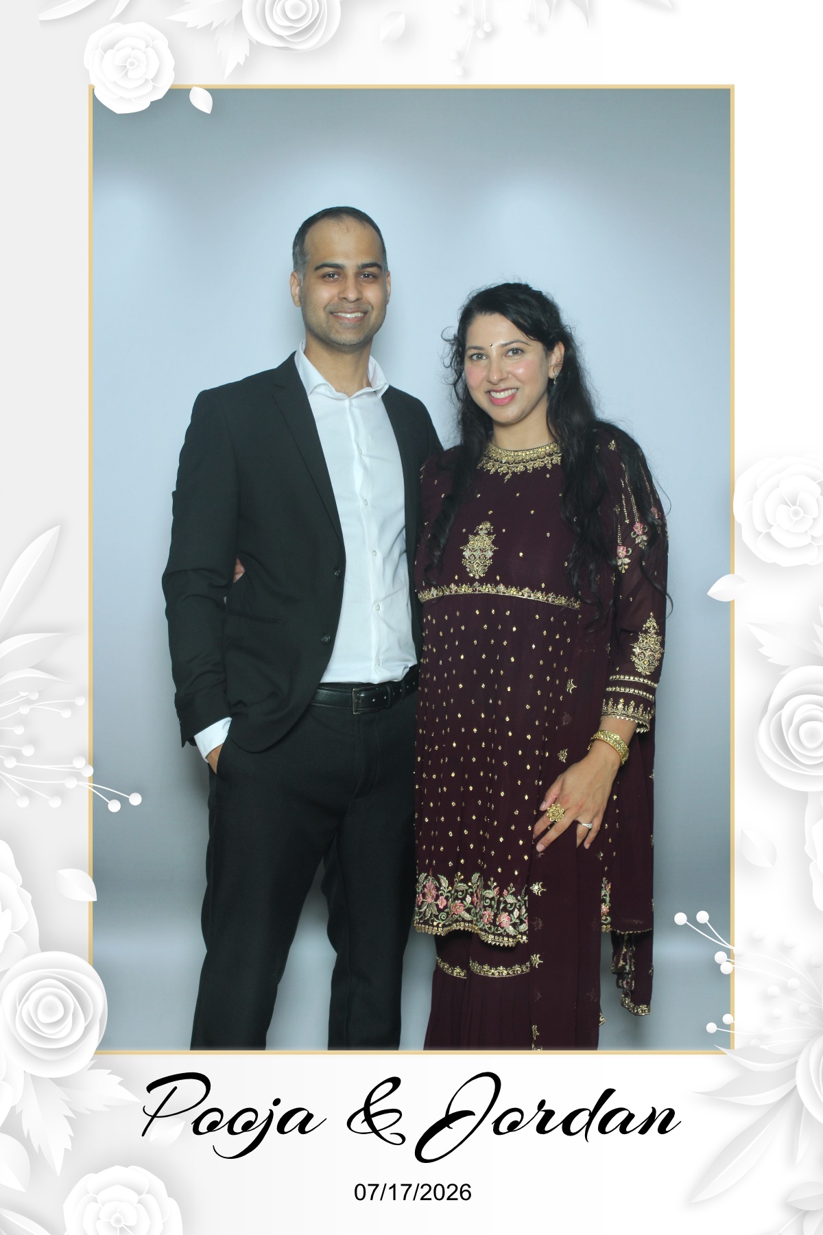 Pooja & Jordan | View more photos from the event at gallery.myselfiemirror.ca/u/romanmyselfiemirrorca/Pooja-Jordan