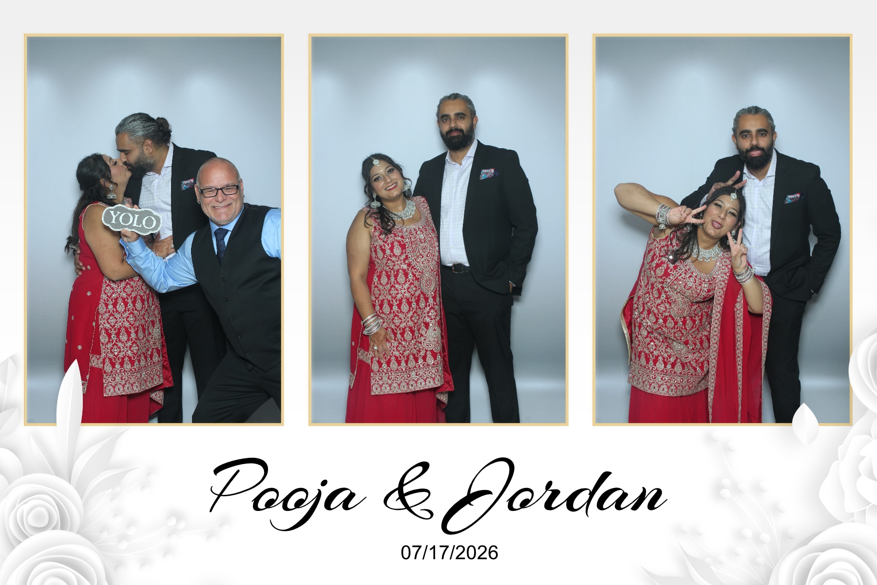 Pooja & Jordan | View more photos from the event at gallery.myselfiemirror.ca/u/romanmyselfiemirrorca/Pooja-Jordan