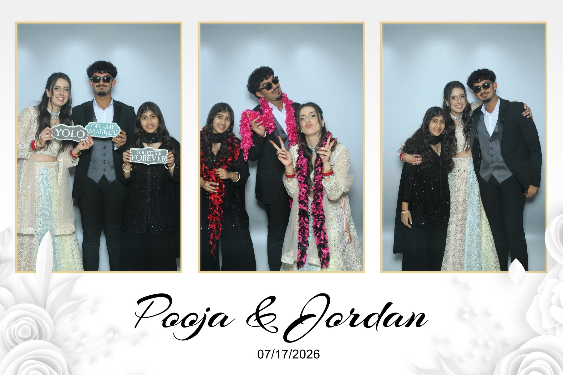 Pooja & Jordan | View more photos from the event at gallery.myselfiemirror.ca/u/romanmyselfiemirrorca/Pooja-Jordan