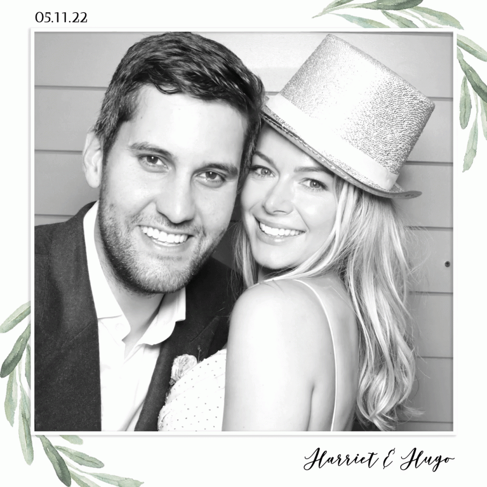 Black and White Photo Booth Hire at Gara Rock in Salcombe, Devon